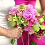 Kulatá svatební kytice